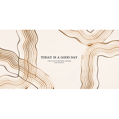 Скатертина з ПВХ для кухні та їдальні, кухонне покриття з принтом "Today is a good day beige", 60*90 см Скатертина з ПВХ для кухні та їдальні, кухонне покриття з принтом "Today is a good day beige", 60*90 см